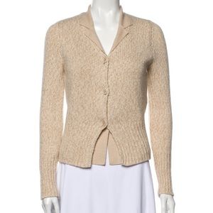 Brunello Cucinelli 100% cashmere blazer style 2 layer cardigan sweater
